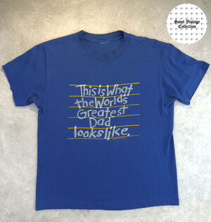 80s Vintage Blue Peacock Papers Graphic T-Shirt